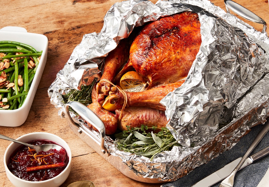 Foil Wrapped Roasted Turkey